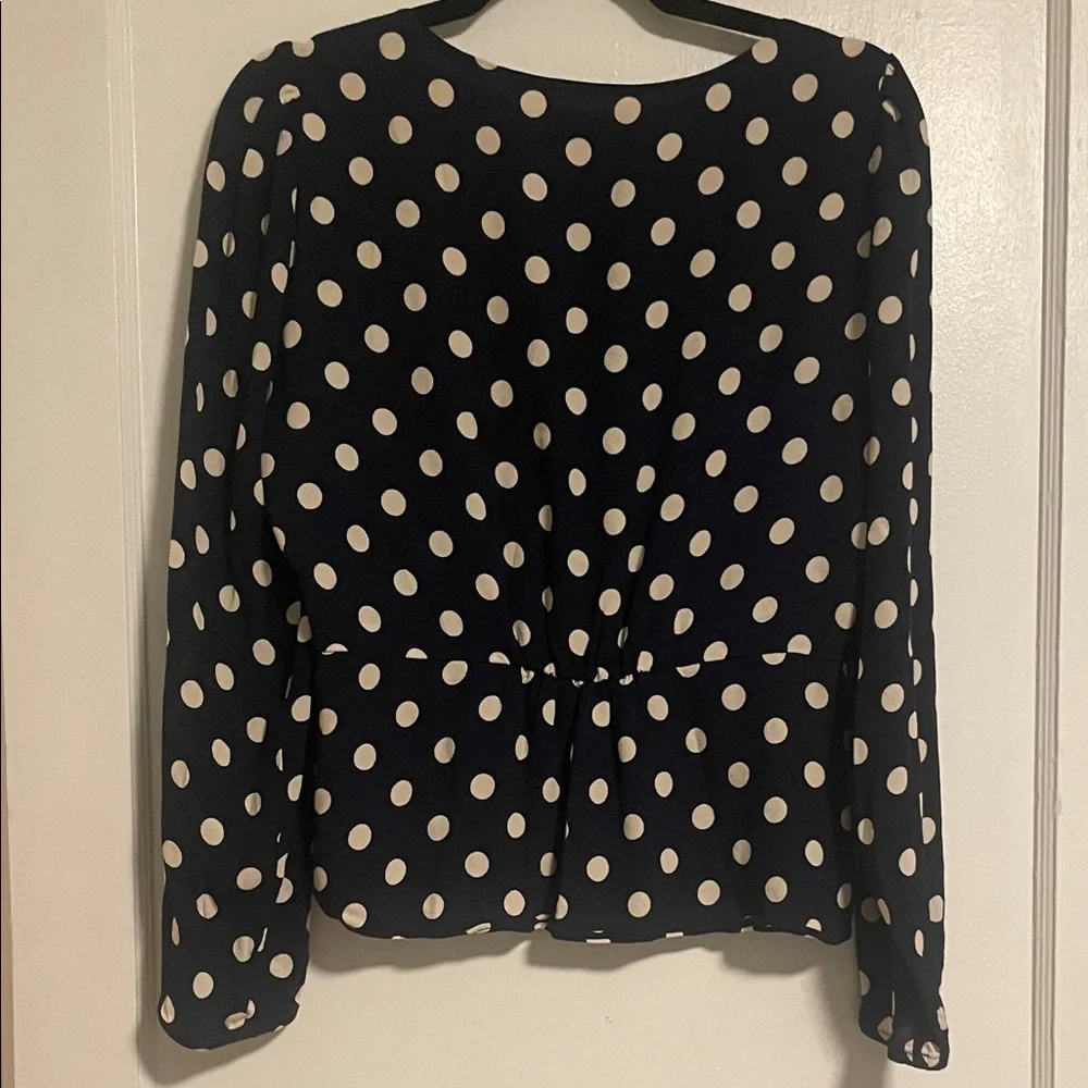 J. Crew Classic Polka Dot Blouse size 6